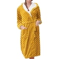 thumbnail image 1 of MEICHEN Plush Robes for Women Women's Fleece Plush Robe Long Warm Plush Bathrobe Loungewear Jacket Printed Comfort Robe Womens Robes, 1 of 5