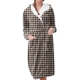 thumbnail image 1 of MEICHEN Plush Robes for Women Women's Fleece Plush Robe Long Warm Plush Bathrobe Loungewear Jacket Printed Comfort Robe Womens Robes, 1 of 5