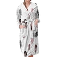 thumbnail image 1 of MEICHEN Plush Robes for Women Women's Fleece Plush Robe Long Warm Plush Bathrobe Loungewear Jacket Printed Comfort Robe Womens Robes, 1 of 5