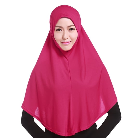 MEICHEN Ramadan Muslim Women Adjustabke Solid Color 80 Cm Hijab Strechy Pull On 31.5 Inch Hijab