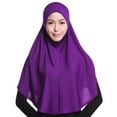 thumbnail image 1 of MEICHEN Ramadan Muslim Women Adjustabke Solid Color 80 Cm Hijab Strechy Pull On 31.5 Inch Hijab, 1 of 4
