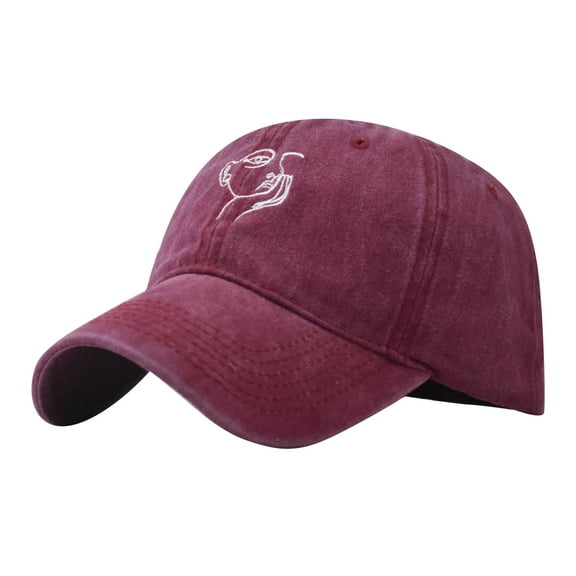 MEICHEN Red Women's Baseball Caps Adjustable Summer Fashion Beach Sun Hat Outdoor Solid Color Trucker Hat Cotton Visor Hats