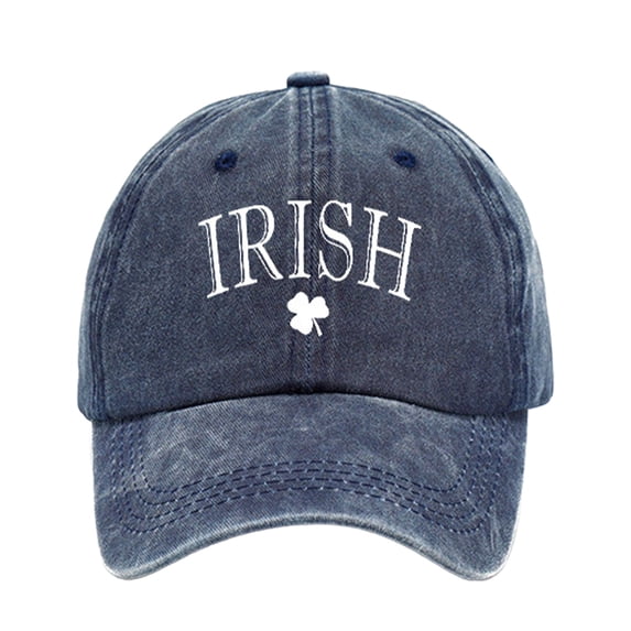 MEICHEN Retro Baseball Cap for Women and Men Distressed Printed Dad Hat Adjustable Soft Top Trucker Hat Plain Sunscreen Visor Hat Blue