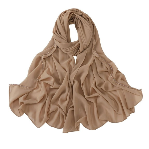 MEICHEN Scarf for Women Women's Solid Color Crinkled Hat with Muslim Ethnic Hijab All Seasons Fashion Must Have