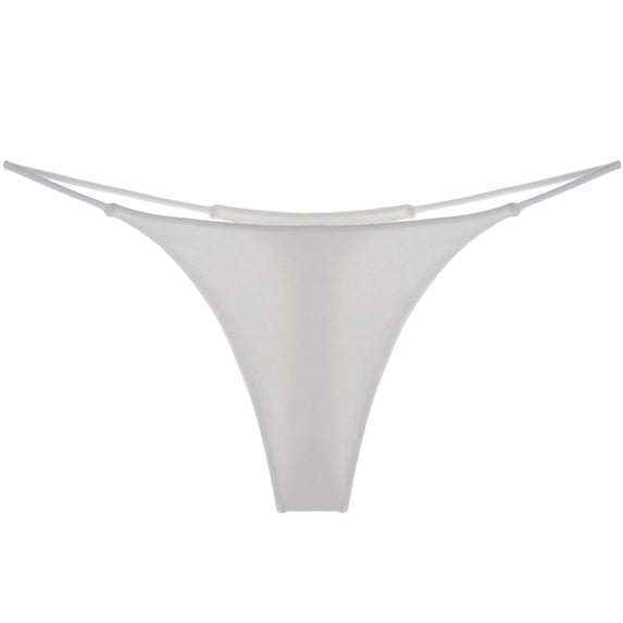 MEICHEN Sexy Low Waisted Thong Panties for Women Trendy Cotton Solid Briefs Cozy Breathable No Show Underwear