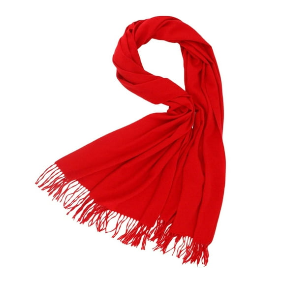 MEICHEN Shawl Wraps for Women Solid Color Lightweight Wool Scarf Fashion Soft Feel Pashmina Shawl Wrap Summer Accessories Red