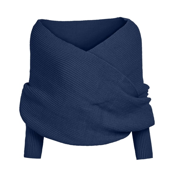 MEICHEN Shawl Wraps for Women, Women Solid Scarf Sleeve Crochet Knit Long Soft Winter Shawl, Fall Winter Fashion Accessories