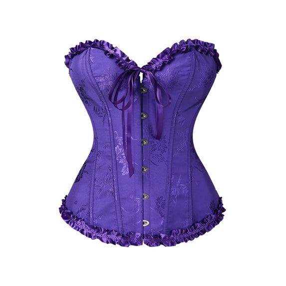 MEICHEN Solid Color Corset Tops For Women Fashion Sweetheart Strapless Body Shaper Elegant Gothic Bustier for Halloween, NightClub & Daily Wear
