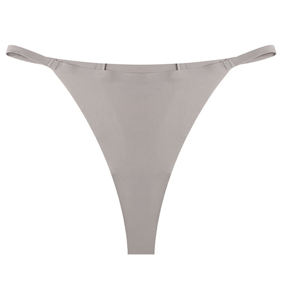 MEICHEN Solid Seamless Thongs Panties for Women Fashion Breathable Soft Nightwear Briefs No Show Underwear Trendy Summer Fall Essentials Clothes