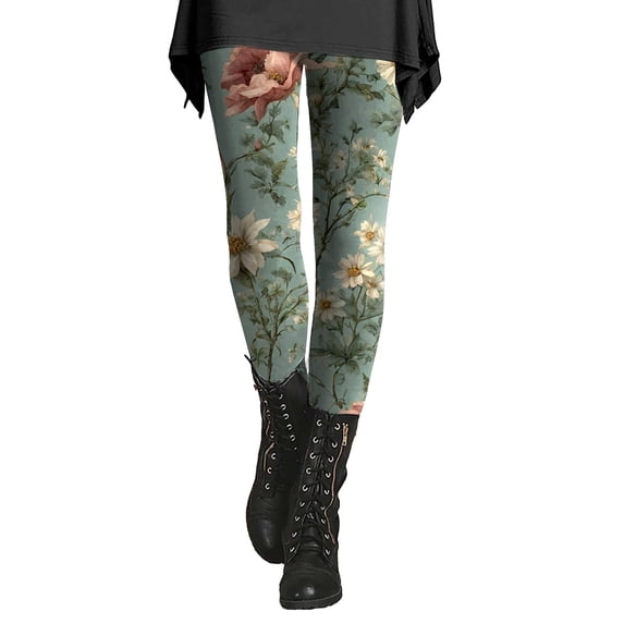MEICHEN Spring Fall Daily Essentials Clothing Ladies' Slim Fit Printed Bottom Trousers Yoga Pants Summer Leggings for Women