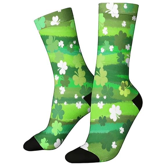 MEICHEN St. Patrick's Day Women's Themed Comfortable 3D Cute Printed Mid Calf Sports Socks Fashion Clothing Accessories for Women