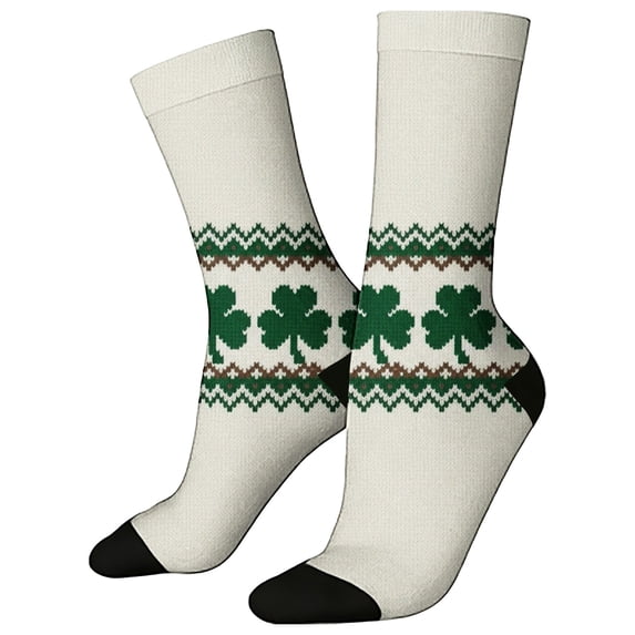 MEICHEN St. Patrick's Day Women's Themed Comfortable 3D Cute Printed Mid Calf Sports Socks Fashion Clothing Accessories for Women