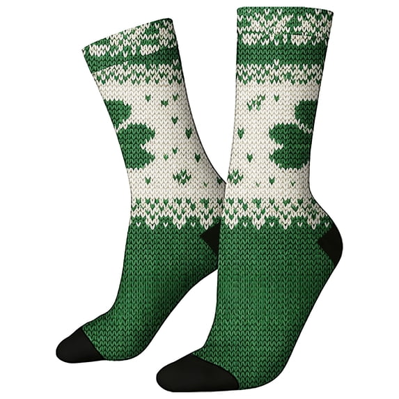 MEICHEN St. Patrick's Day Women's Themed Comfortable 3D Cute Printed Mid Calf Sports Socks Fashion Clothing Accessories for Women