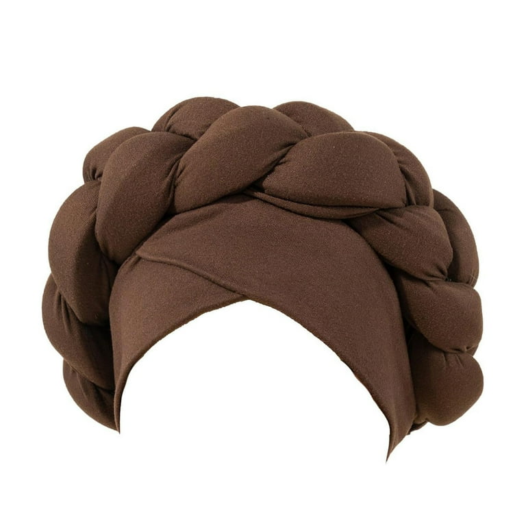 MEICHEN Turbans for Women Silky Braided Headband Hat Solid
