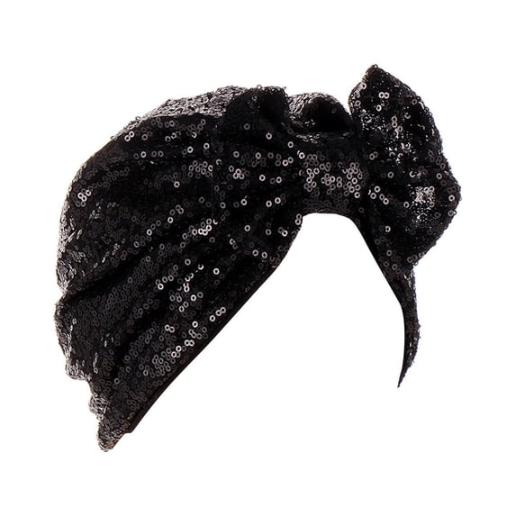 MEICHEN Turbans for Women Women Muslim Turban Hatbow Sequins Hair Bonnet Head Scarf Wrap Cover All Seasons Fashion Must Have