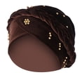 thumbnail image 1 of MEICHEN Turbans for Women Women Solid Beading India Hat Muslim Ruffle Cancer Chemo Hat Beanie Wrap Cap All Seasons Fashion Must Have, 1 of 2