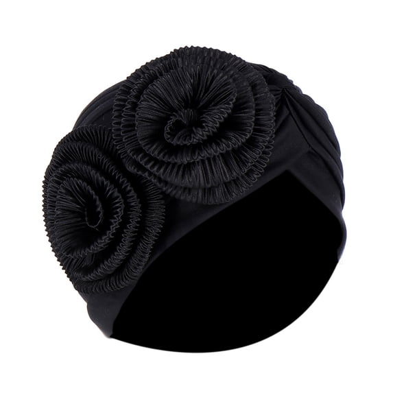 MEICHEN Turbans for Women Women Solid Floral India Hat Muslim Ruffle Cancer Chemo Hat Beanie Wrap Cap All Seasons Fashion Must Have