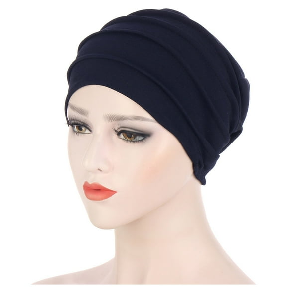 MEICHEN Turbans for Women Women's Pile Hats Solid Color Muslim Toe Caps Pleated Caps All Seasons Fashion Must Have