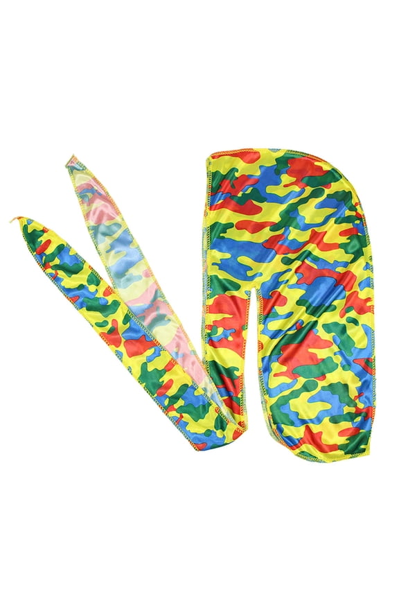 Turbans for Women and Men Long Tail Satin Print Turban Hijab Cap Hair Accessories Chemo Hat for Men Women Summer and Spring Fashion Must Have