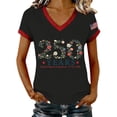 thumbnail image 1 of MEICHEN Usa 250th Anniversary Graphic Tee for Women Print V Neck T Shirt Casual Soft Short Sleeve Patriotic Top, 1 of 6