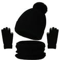 thumbnail image 1 of MEICHEN Warm Set for Women, 3Pcs Winter Beanie Hat Scarf Screen Gloves Sets Girls Classic Knit Warm Chunky Fleece Set, Fall Winter Fashion Accessories, 1 of 4