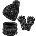 thumbnail image 1 of MEICHEN Warm Set for Girls and Boys Winter Hat Gloves and Neck Warmer Set 3 Piece Beanie Mittens Scarf Knit Set Winter Fahion Must Have, 1 of 8