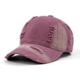 thumbnail image 1 of MEICHEN Washable Gradient Hole Baseball Cap for Women American Style Trendy Soft Top Cap Baseball Cap Large Head Visor Cap, 1 of 6