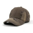 thumbnail image 1 of MEICHEN Washable Gradient Hole Baseball Cap for Women American Style Trendy Soft Top Cap Baseball Cap Large Head Visor Cap, 1 of 6