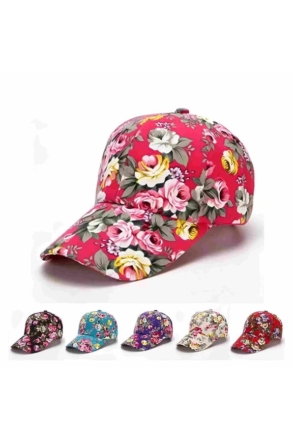 White Women's Baseball Caps, Peony Color Baseball Cap Casual Trend Duck Cap Outdoor Mesh Sun Hat,Women's Accessories Baseball Caps