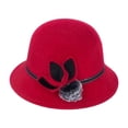 thumbnail image 1 of MEICHEN Winter Fuzzy Cloche Hat for Women Elegant Fashion Short Brim Bucket Hat Womens 1920s Accessories for Daily Church Party, 1 of 4