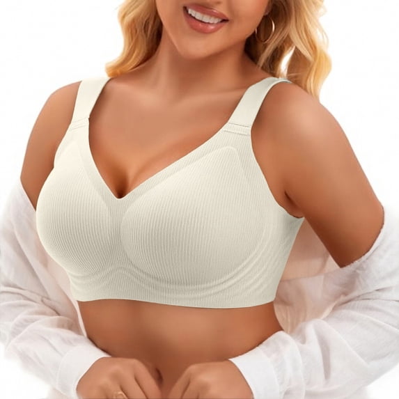 MEICHEN Wireless Comfortable Soft Bras for Women Full Coverage Everyday No Show Bra Summer Clothes Fall Fashion Essentials