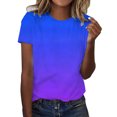 thumbnail image 1 of MEICHEN Women Letter Printing Round Neck Short Sleeve T Shirt Tops Casual Shirts Summer Fashion Clothing for Women, 1 of 9