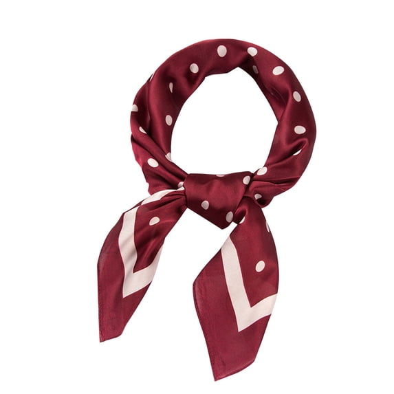 MEICHEN Women Polka Dot Square Scarf Ribbon Scarves Kerchief Neck Scarf 70x70cm Summer Fall Essentials Fashion Accessories