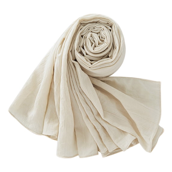 MEICHEN Women Solid Color Muslim Scarf Fashion Cotton Turbans for Women Cozy Soft Hijabs Summer Accessories Shawls