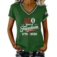 thumbnail image 1 of MEICHEN Women's 250Th Anniversary Print V Neck T Shirt 250Th Anniversary Tshirt Patriotic Tee Womens Summer Essentials Tops, 1 of 4