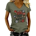 thumbnail image 1 of MEICHEN Women's 250Th Anniversary Print V Neck T Shirt 250Th Anniversary Tshirt Patriotic Tee, 1 of 4