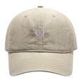 thumbnail image 1 of MEICHEN Women's Baseball Caps Solid Color Heart Embroidered Soft Top Visor Hat Outdoor Washed Trucker Hat, 1 of 3