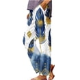 thumbnail image 1 of MEICHEN Women's Botanical Floral Print Loose Pocket Patchwork Casual Cotton and Linen Pants Summer Casual Pants for Women, 1 of 5