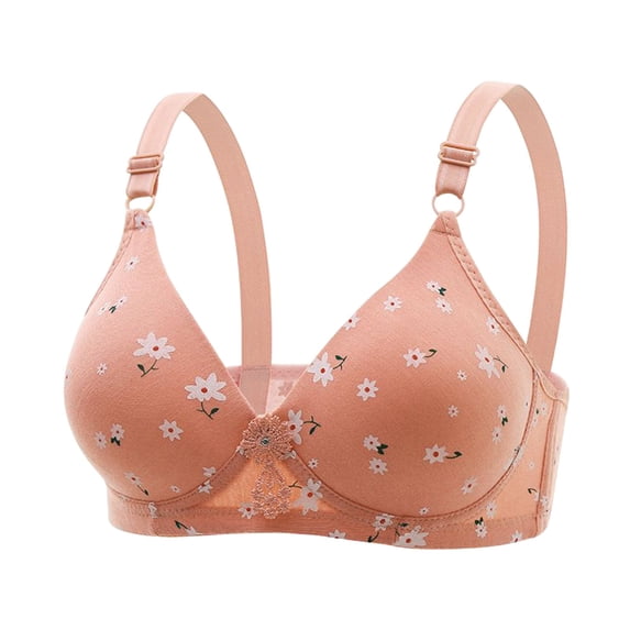 MEICHEN Women's Daisy Bras Comfortable Full Coverage Bralette Cotton Wireless Seamless Underwear Trendy Summer Fall Essentials Clothes