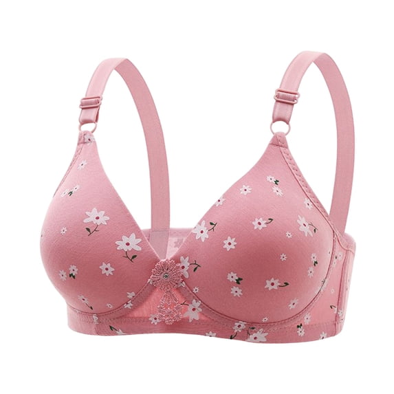 MEICHEN Women's Daisy Bras Comfortable Full Coverage Bralette Cotton Wireless Seamless Underwear Trendy Summer Fall Essentials Clothing