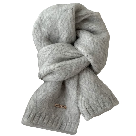 MEICHEN Women's Fashion Solid Color Wool Scarf Winter Casual Plush Knitted Scarf Neck Warmer