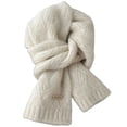 thumbnail image 1 of MEICHEN Women's Fashion Solid Color Wool Scarf Winter Casual Plush Knitted Scarf Neck Warmer, 1 of 3