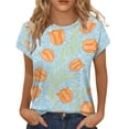 thumbnail image 1 of MEICHEN Women's Fashionable Casual Comfort Printed Short Sleeve Top Loose Summer T Shirts for Women, 1 of 2