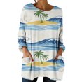 thumbnail image 1 of MEICHEN Women's Fashionable Casual Comfort Printed Sleeve Top Loose Summer T Shirts for Women, 1 of 5