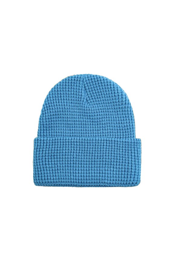Women's Fish Scale Knitted Cap Glossy Single Color Autumn and Winter Knit Cap Thickened Warm Ear Protecting Cold Cap Woolen Cap