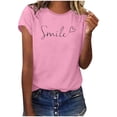 thumbnail image 1 of MEICHEN Women's Heart Graphic T Shirt Casual Short Sleeve Crew Neck Loose Fit Tee Summer Fashion Clothing for Women, 1 of 5