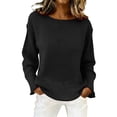 thumbnail image 1 of MEICHEN Women's Mesh Long Sleeve Tops Boat Neck See Through Lightweight Sweater Crochet Knit Tops, 1 of 5