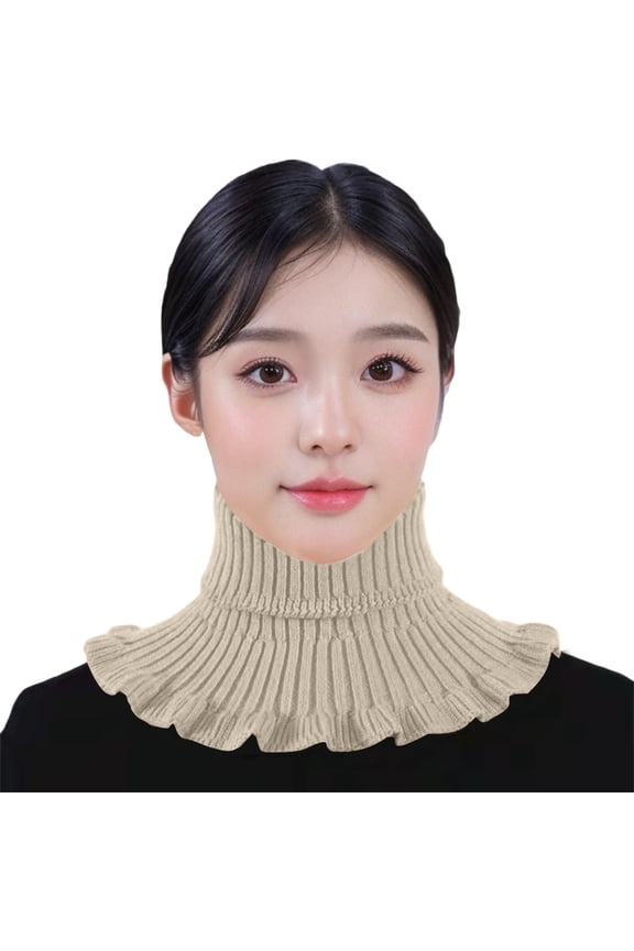 Women's Neck Collar All Knitted Collar Warm Double Layer Thickened Neck Protecting Collar Summer Fall Essentials Fashion Accessories