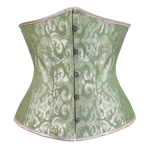 MEICHEN Women's Retro Floral Jacquard Underbust Corset Fashion Elegant Waist Trainer Tummy Control Body Shaper for Wedding Party & Casual Wear