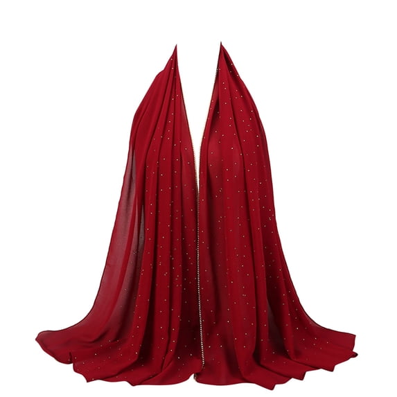 MEICHEN Women's Soft Chiffon Headscarf Spring Summer Long Shawl Solid Color Muslim Hijab Accessories Scarf for Women